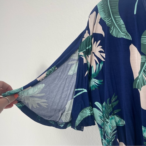 Women’s Summer Casual Tunic Swing V-Neck Vacation Dress - Picture 7 of 9